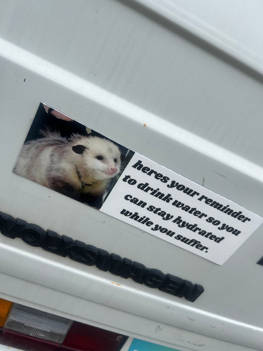 This is your reminder to drink water sticker