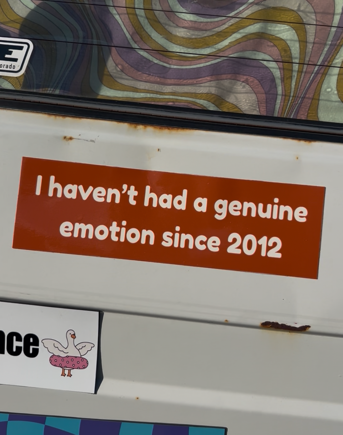I haven’t had a genuine emotion since 2012