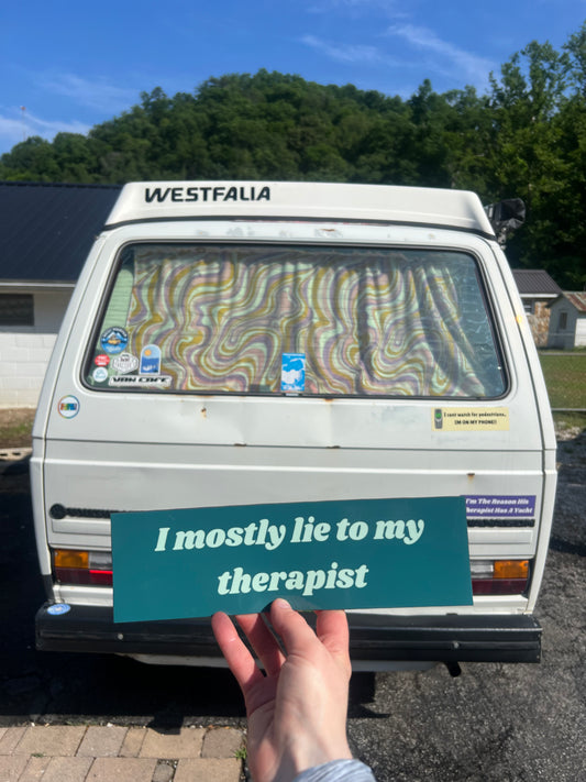 I mostly lie to my therapist