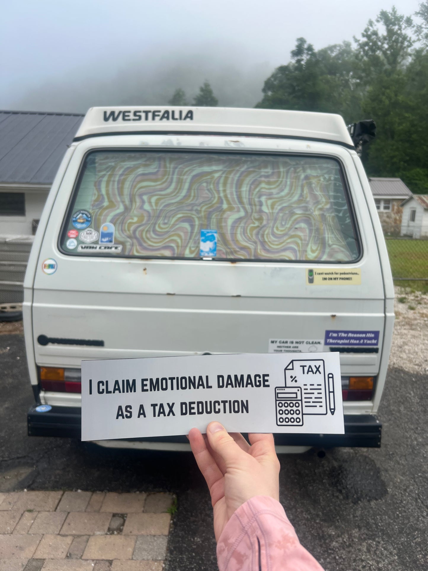 I claim emotional damage as a tax deduction sticker