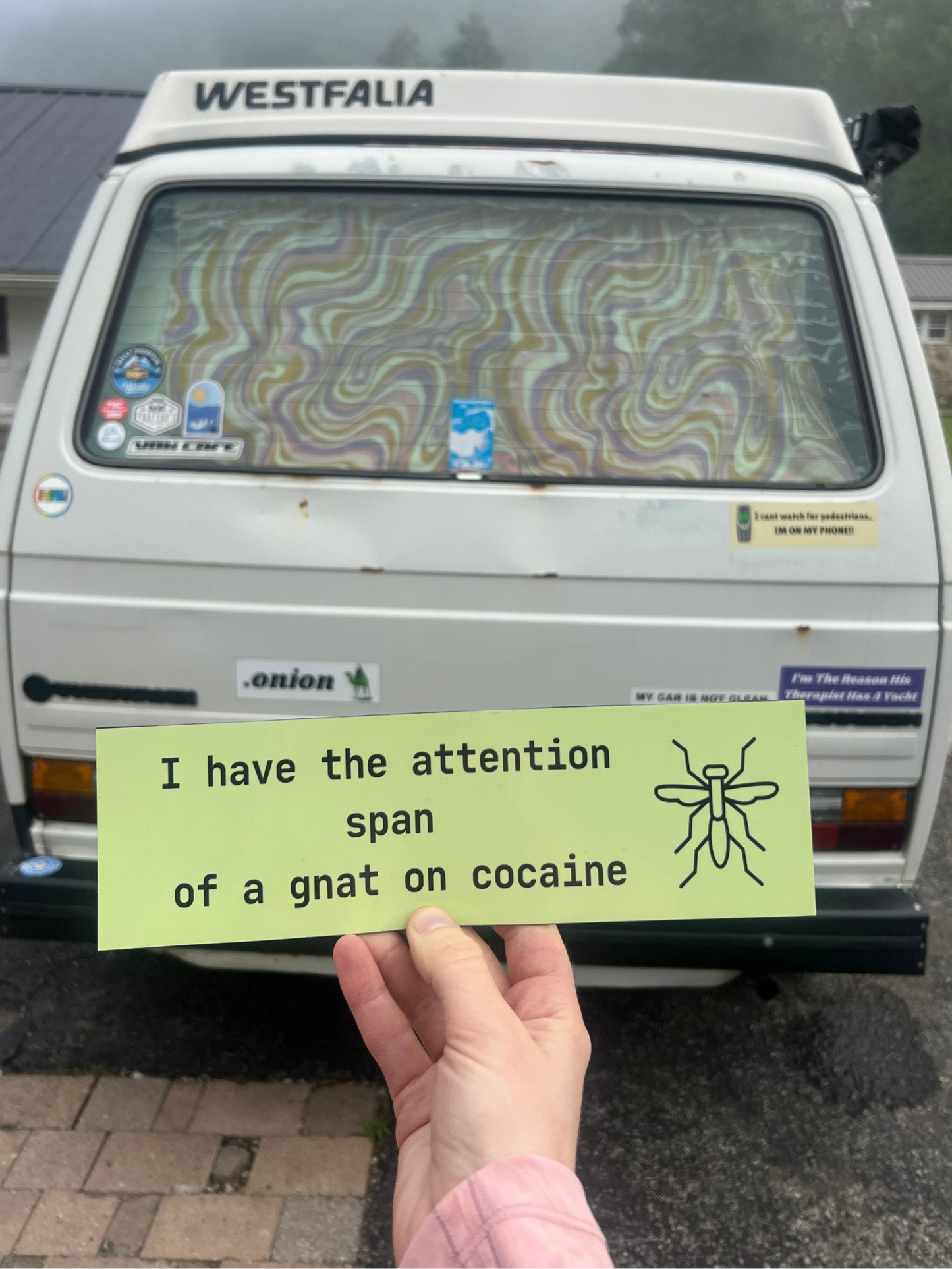 I have the attention span of a gnat on cocaine sticker