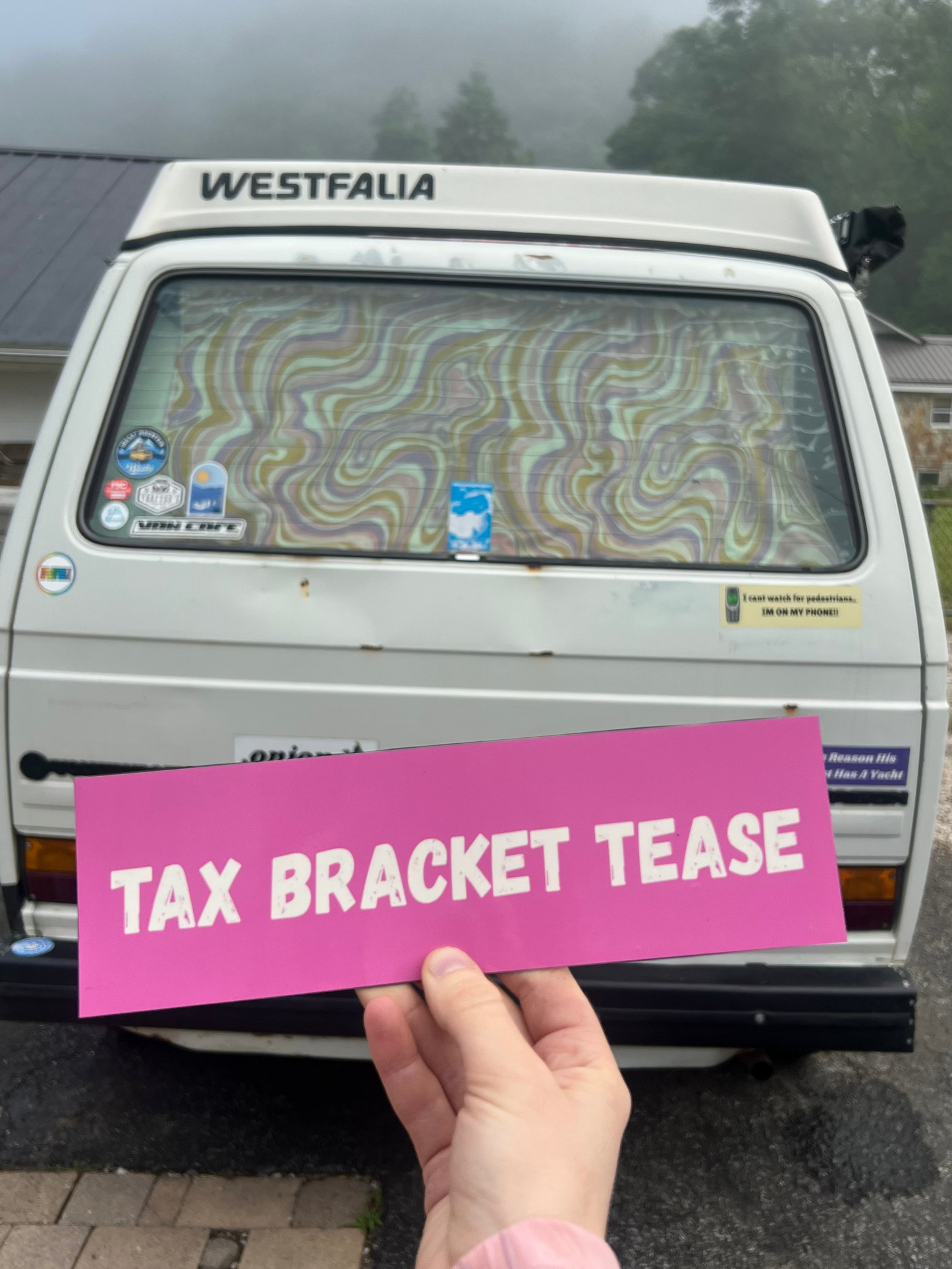 tax bracket tease sticker