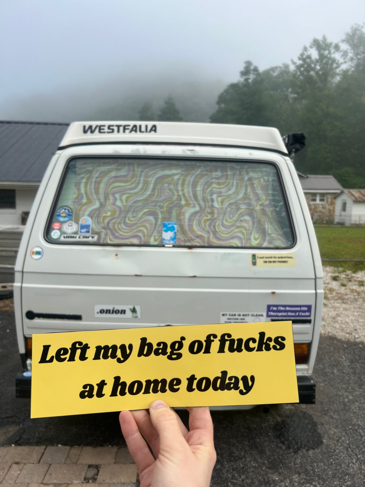 left my bag of fucks at home today sticker