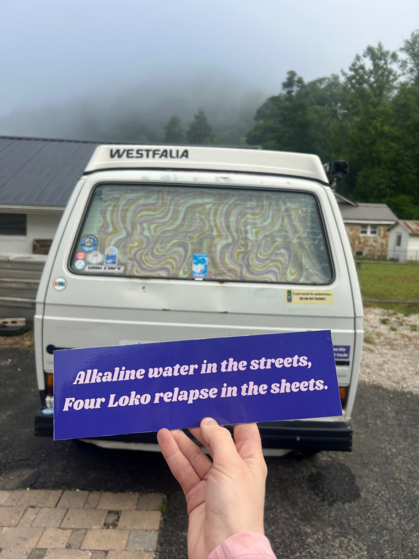 alkaline water in the streets, 4 loko relapse in the sheets sticker
