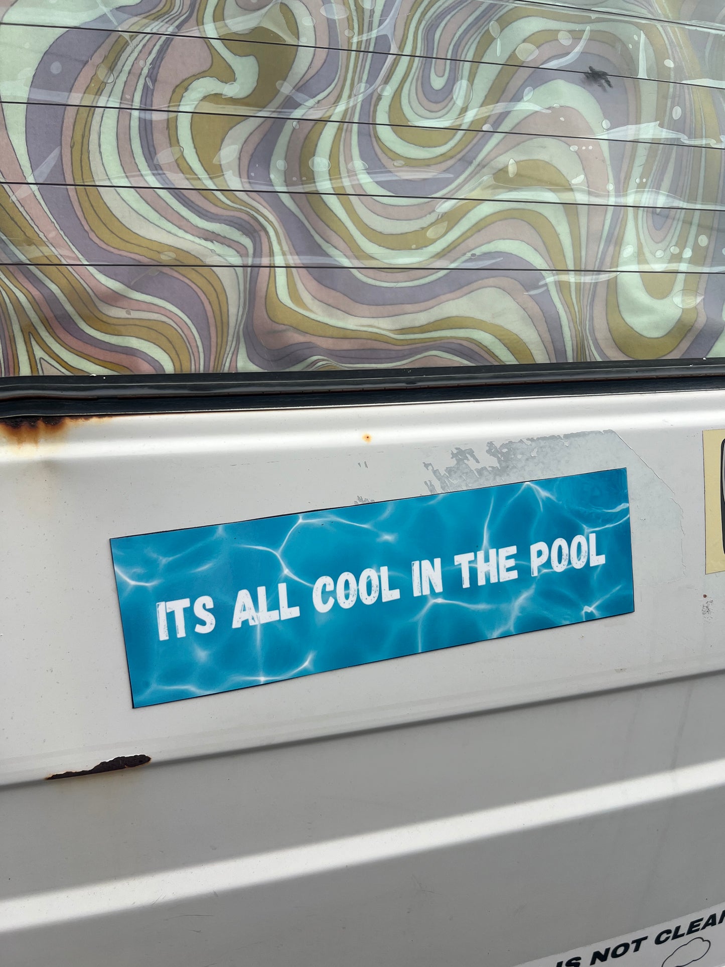 its all cool in the pool sticker
