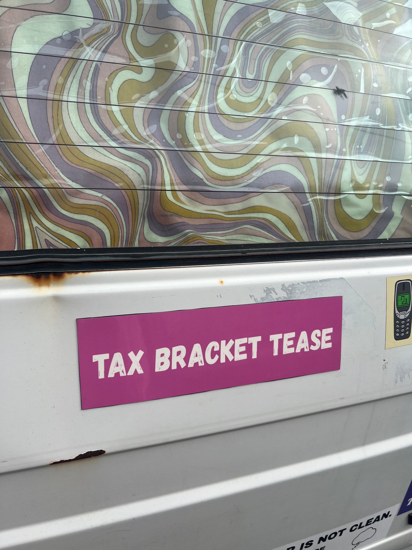 tax bracket tease sticker
