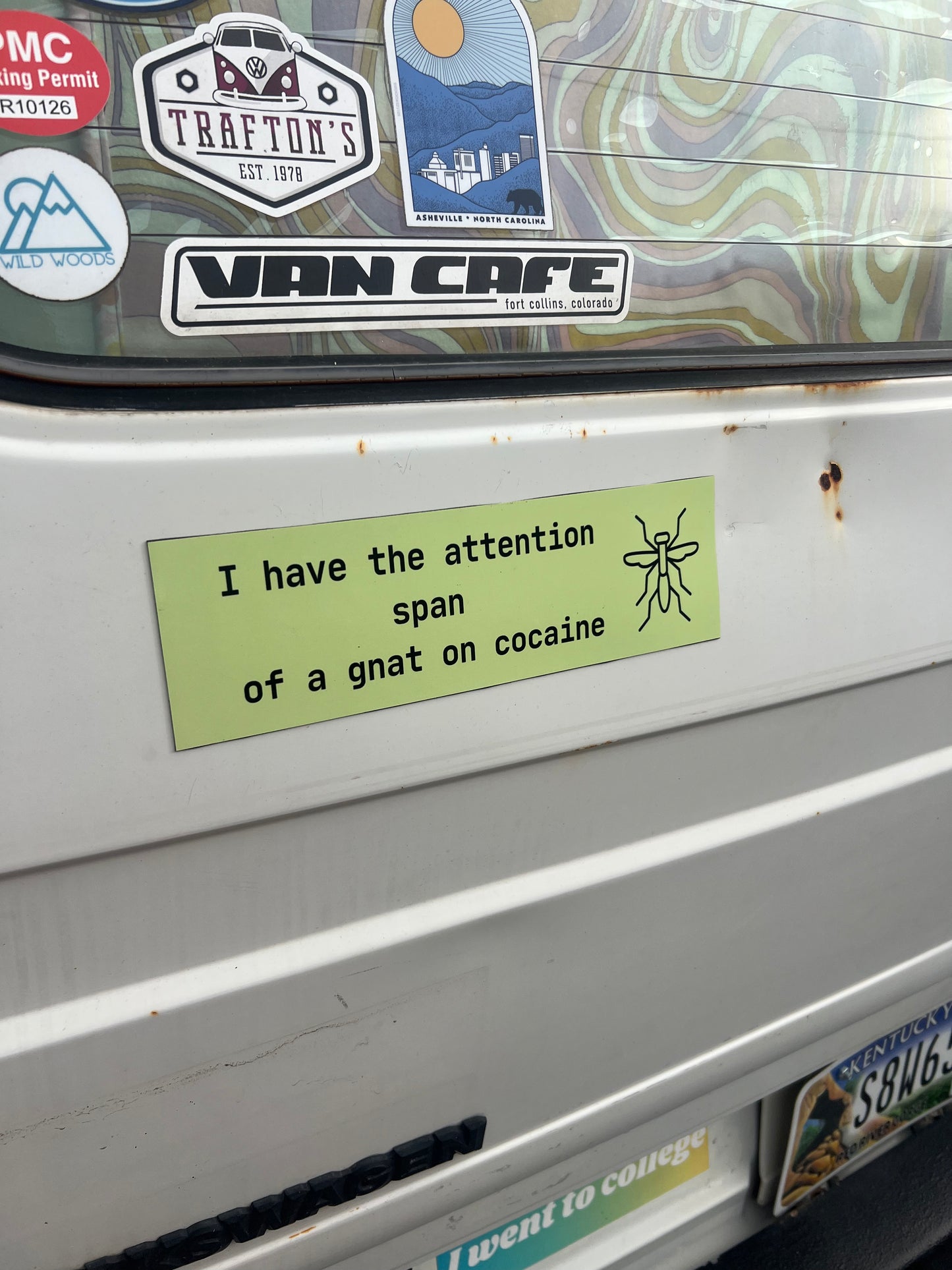 I have the attention span of a gnat on cocaine sticker