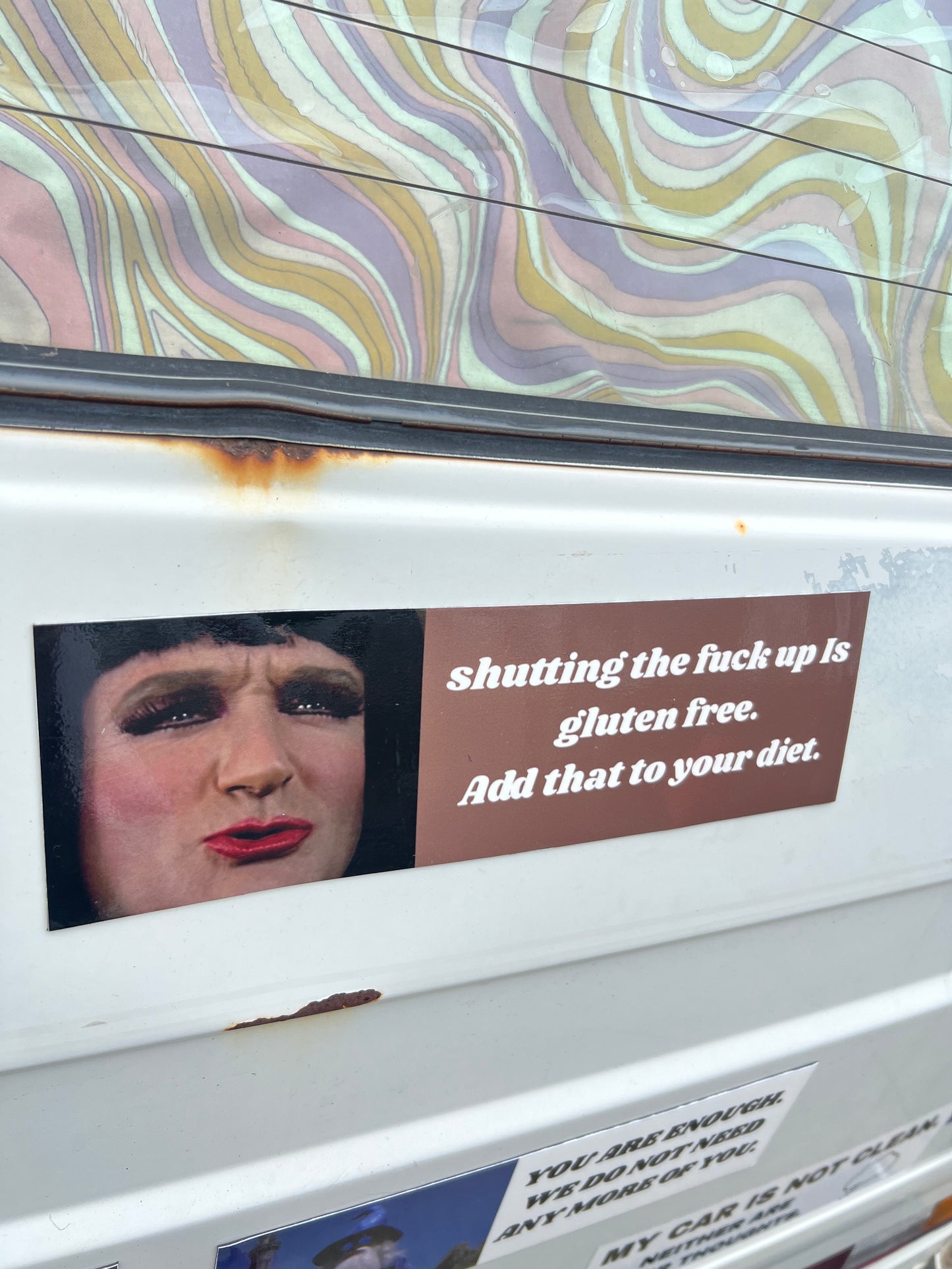 Shutting the fuck up is gluten free. Add that to your diet. sticker