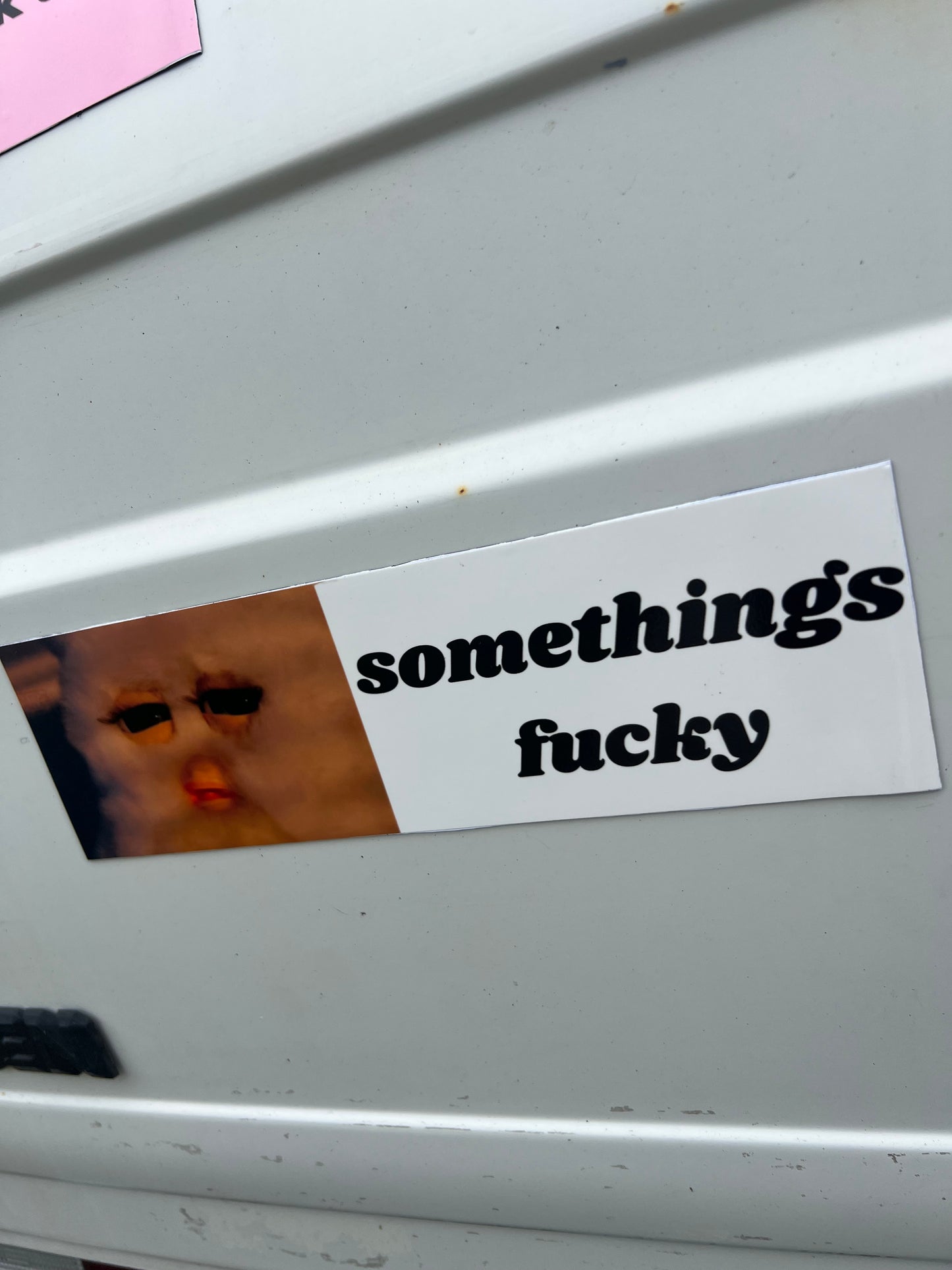 somethings fucky sticker