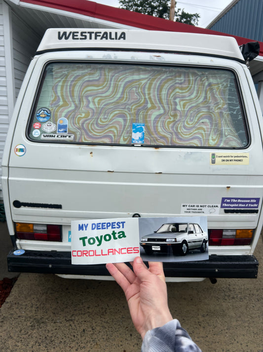 My deepest Toyota Corrollances sticker