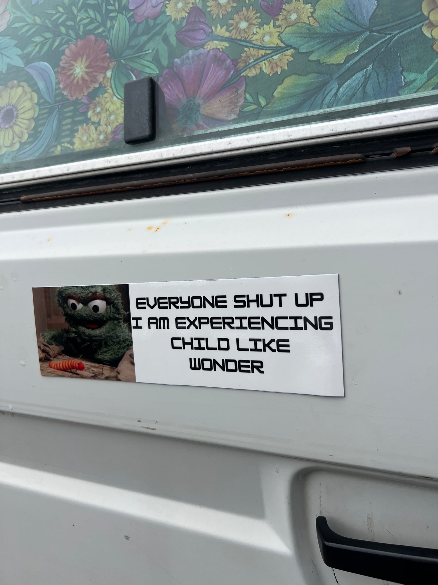 everyone shut up i'm experiencing childlike wonder sticker