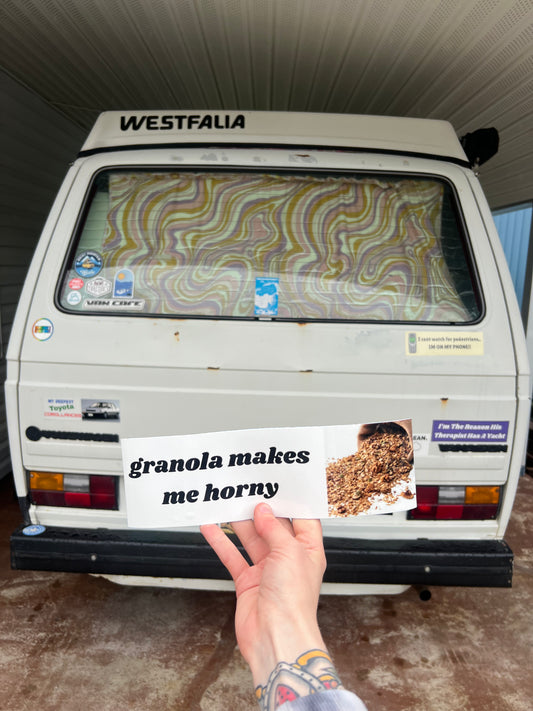 granola makes me horny sticker