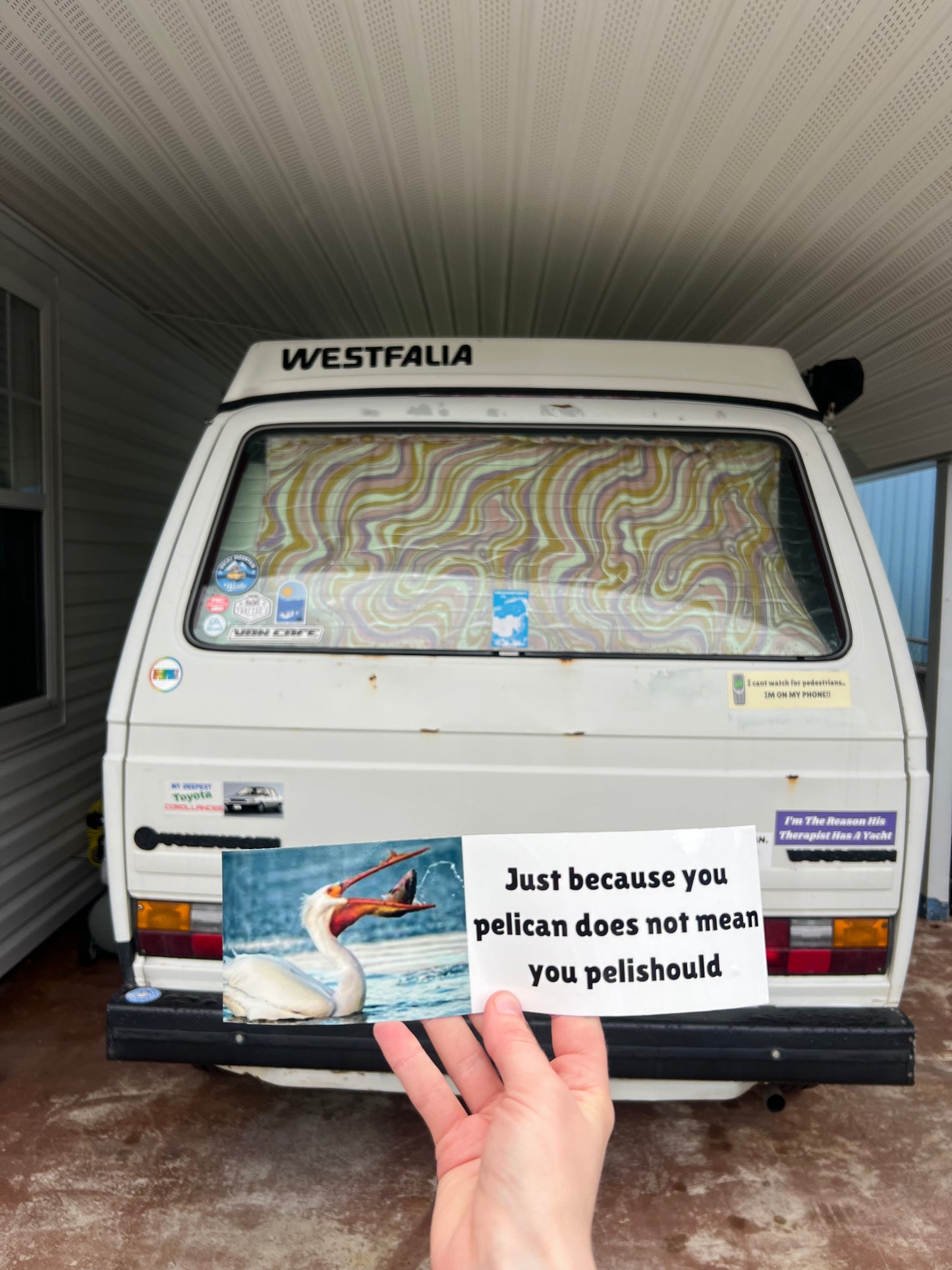 just because you pelican doesn't mean you pelishould sticker