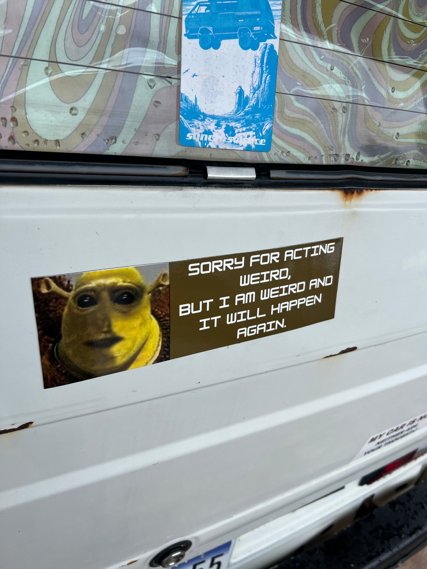 sorry for acting weird sticker