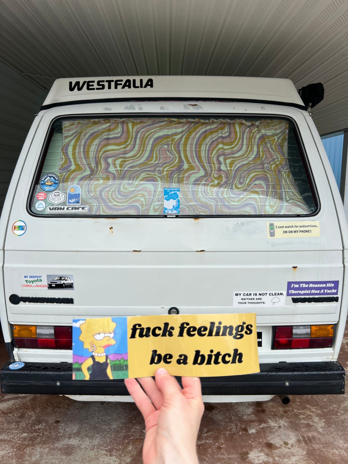 Fuck feelings be a bitch simpsons sticker