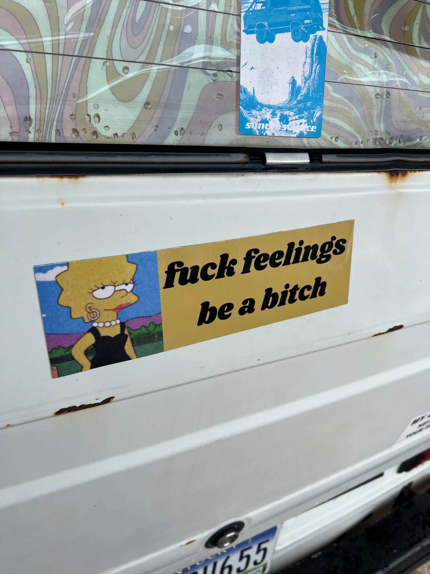 Fuck feelings be a bitch simpsons sticker