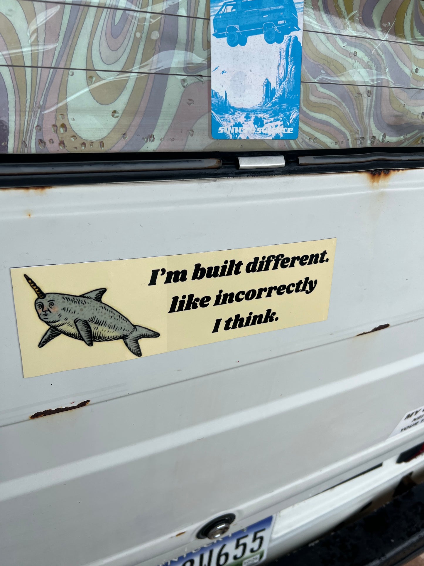 I'm built different. like incorrectly I think. sticker