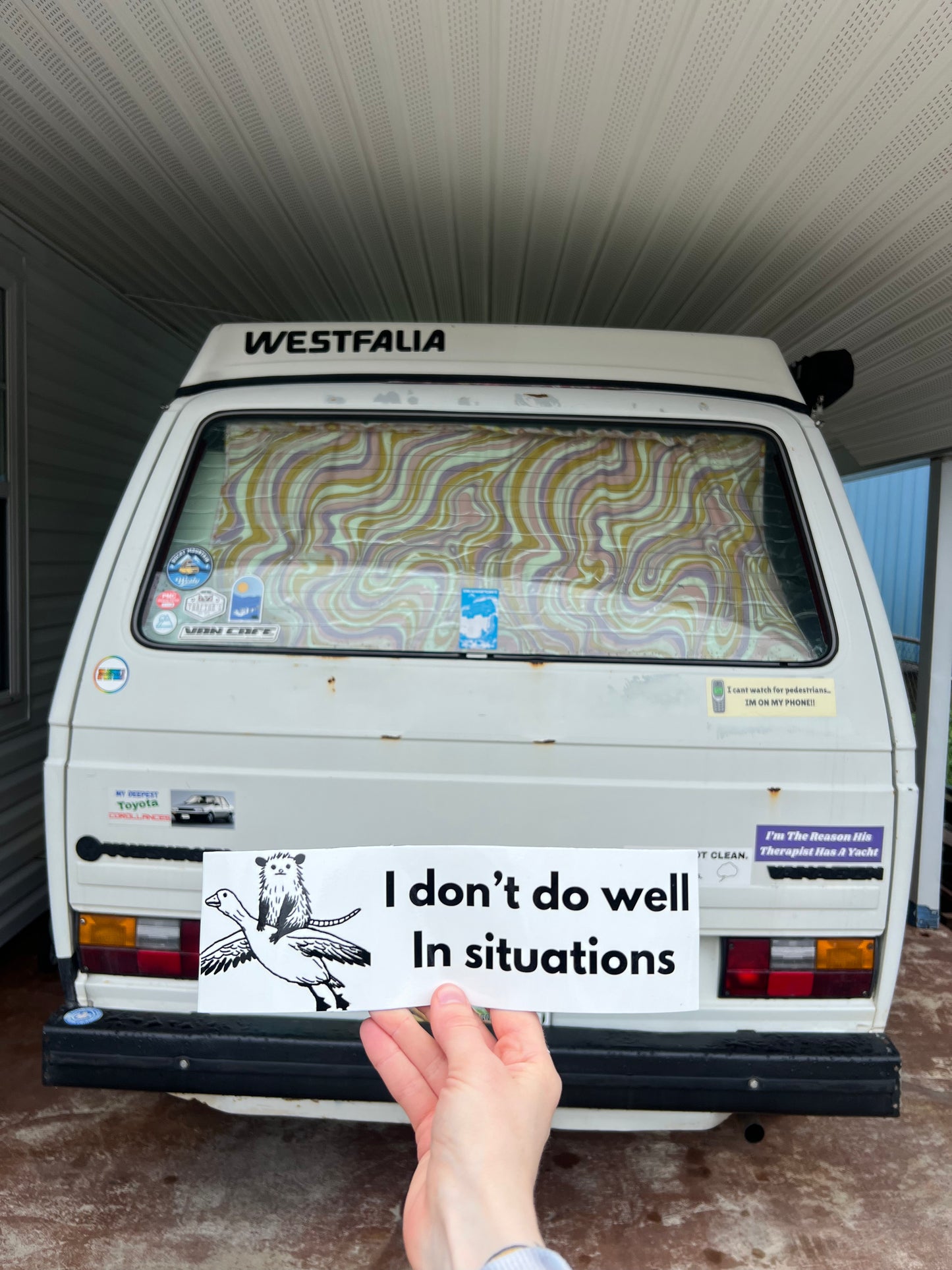 I don't do well in situations sticker