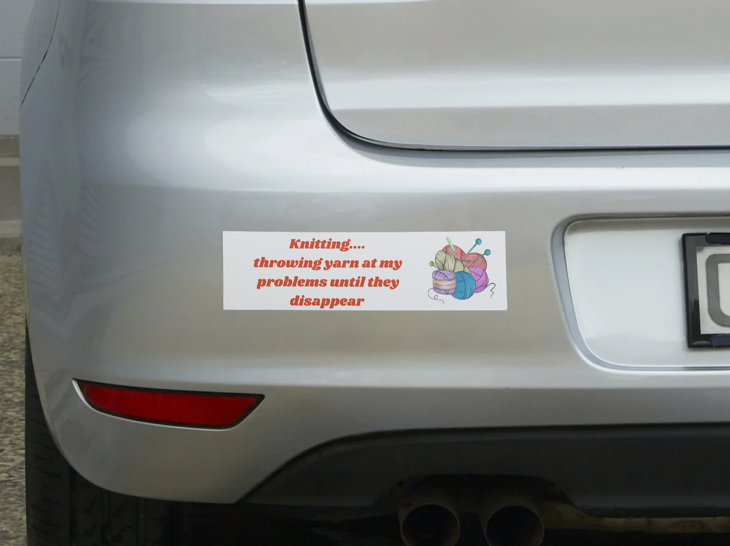 Knitting: Throwing yarn at problems Sticker