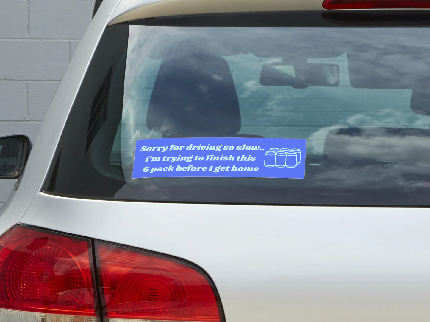 Sorry I'm Driving So Slow.. 6 Pack Sticker